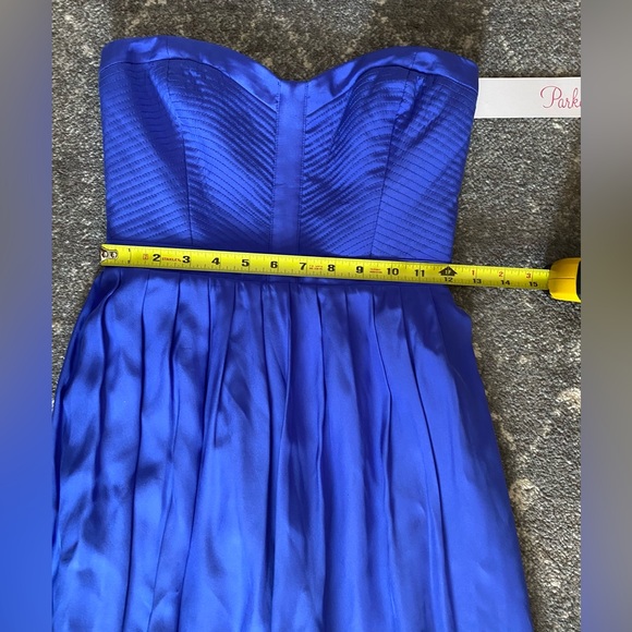 NWT Parker Silk Strapless Maxi Dress in Pacific Blue - size M - Picture 9 of 10